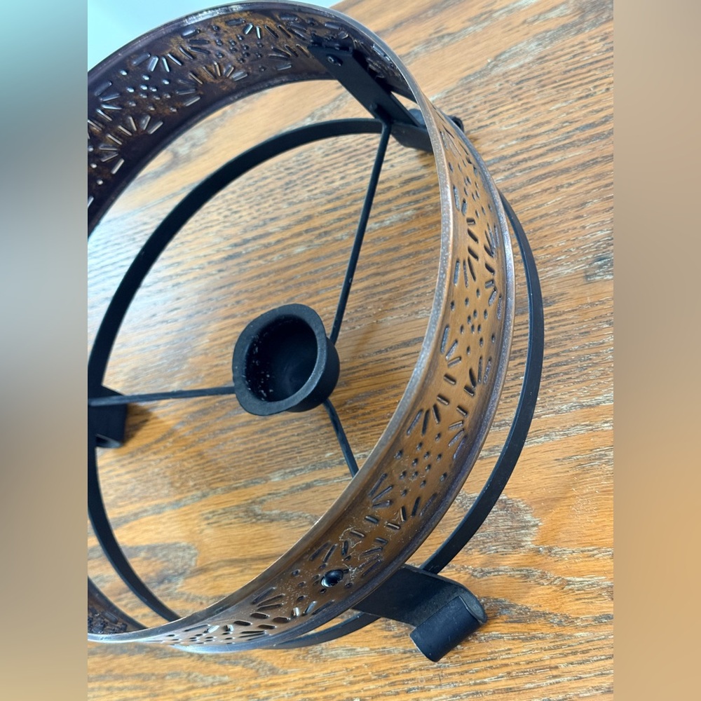 1960’s Pfaltzgraff Copper and Cream Covered baking Dish candle warmer heat - Picture 4 of 10